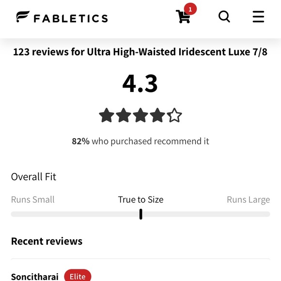 🌟Oasis Ultra High Waisted Iridescent Lux 7/8 Leggings by Fabletics ✨ - Picture 14 of 15